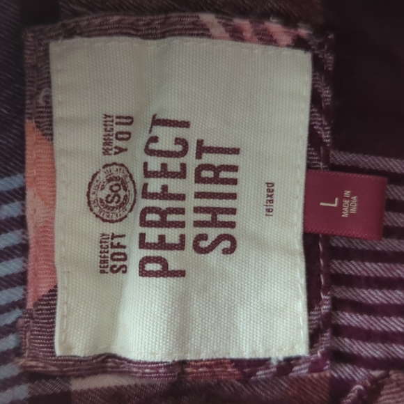 Red and Pink Plaid Button-up Super Soft Shirt - Picture 3 of 8